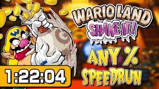 Wario Land: Shake It!  Any% Speed Run World Record  1:22:04