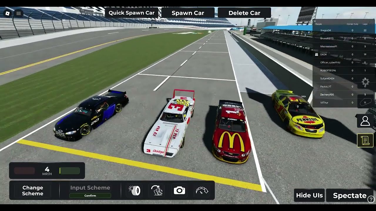 Roblox: New Video - Part 15 Of Racing Daytona Nascar Cars in 'Just Daytona'