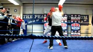 Nathan Cleverly pad work
