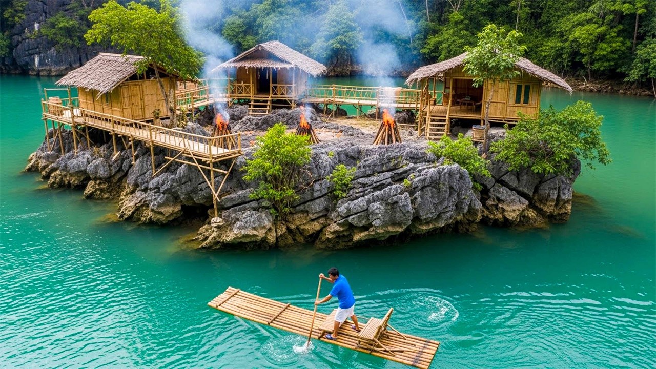 I Left Civilization And Built a Comfortable Bamboo Resort On An Isolated Peninsula in 100 Days