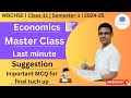 Master class | Economics | Last minute suggestion for MCQ | class-11| Semester-1 | 2024-25 | WBCHSE