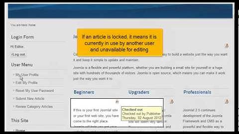How to edit an existing article in Joomla 2.5