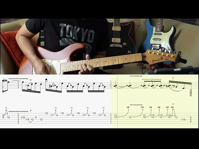 Andra Ramadhan (Dewa 19) - Pupus (outro guitar solo Transcription/TAB) class=