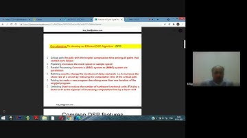 Video Lecture of Professor Krishna Raj on the topic Common Features of DSP Processors