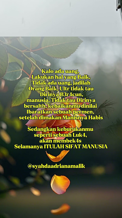 yah seprti itulah sipat manusia