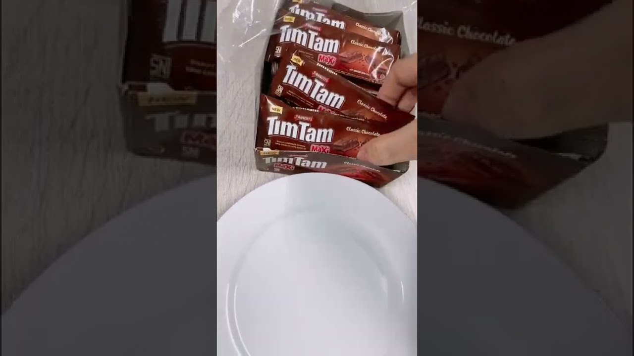 Satisfying so yummy Tim Tam chocolate biscuit unboxing asmr 