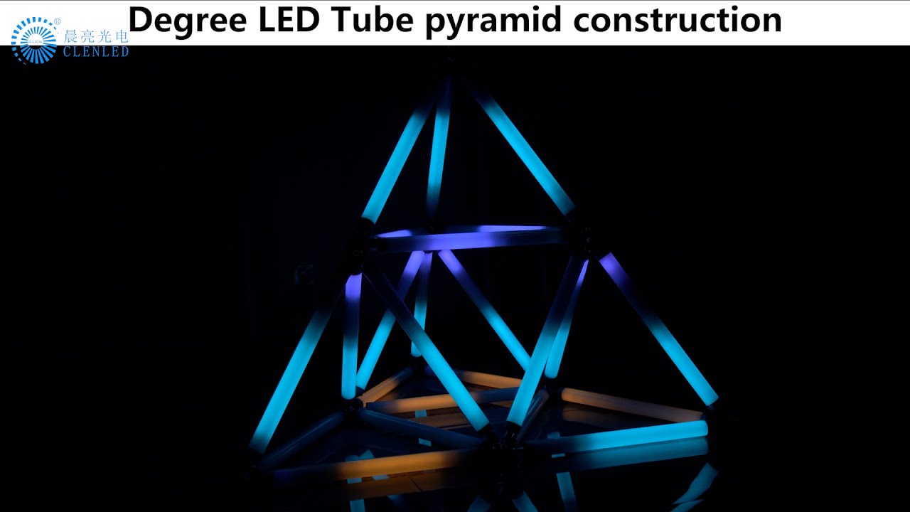 360 LED Tube pyramid construction - YouTube