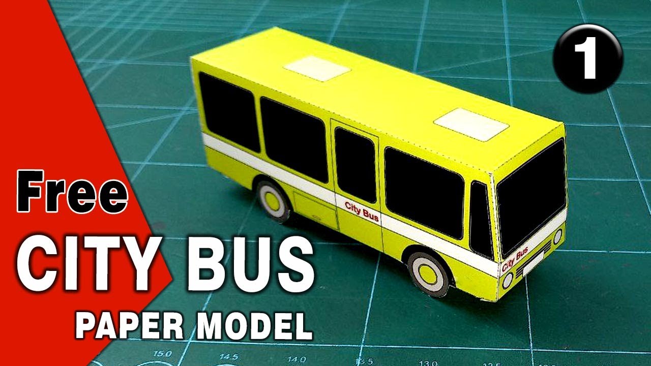 3D Paper Bus Step by Step tutorial | Make Your Own Tiny Paper Bus ...