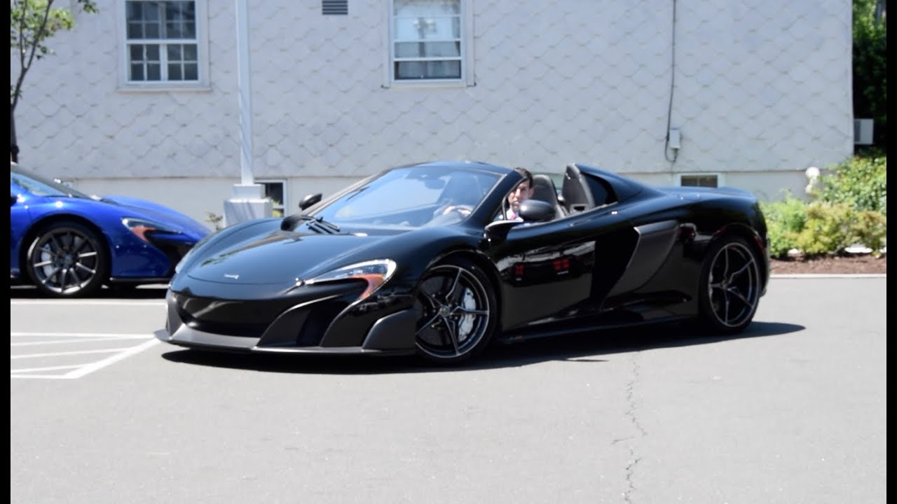 Black Mclaren 675lt Spider 2x Startup Youtube