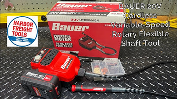 BAUER 20V Cordless Rotary Tool Kit with Flexible Shaft
