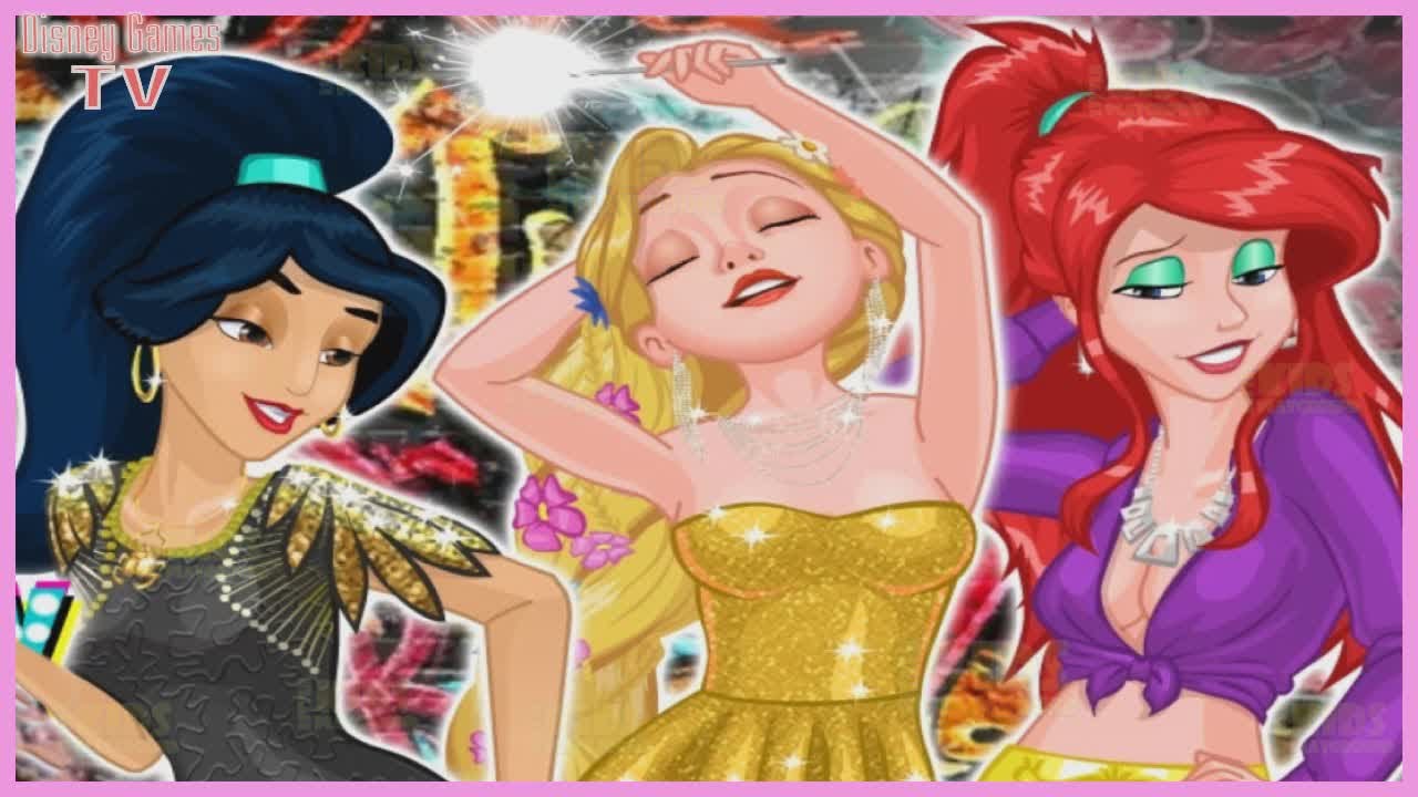 Barbie Games Disney Princess Night Out Princess Rapunzel Jasmine