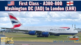 British Airways | A380800 | First Class | Washington DC (IAD) to London (LHR) | Trip Report