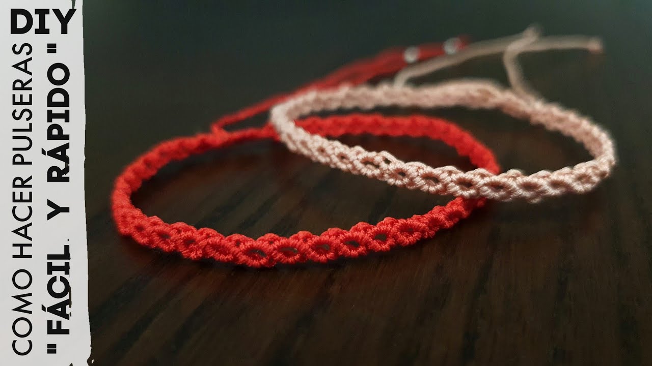 africano vacío Ponte de pie en su lugar DIY COMO HACER PULSERAS FÁCIL Y RÁPIDO | PULSERA DIAMANTE DE HILO | PULSERAS  EN MACRAMÉ - YouTube