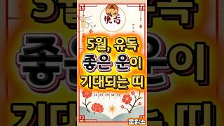 5월, 유독 좋은 운이 기대되는 띠 !!! #사주 #사주풀이 #운세 #운세풀이 #풍수 #풍수지리 #행운 #대운 #좋은글 #명언 #조언 #재물운 #금전운 #대박 #부자 #운읽소