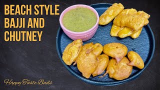 Beach Style Onion and Plantain Bajji and Chutney | Crispy and Spicy South Indian Snack