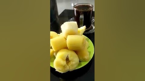 singkong rebus kopi hitam