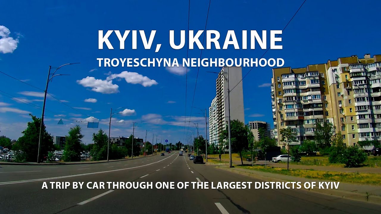 Driving in Kyiv, Ukraine:  A trip by car through one of Kyiv's largest districts.