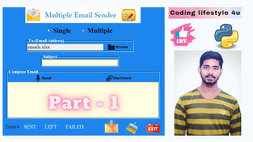 Create Your Own Email Sender Application (Part-1) | Python GUI Project | Step By Step Tutorial