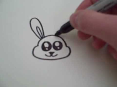 how to draw a cartoon bunny