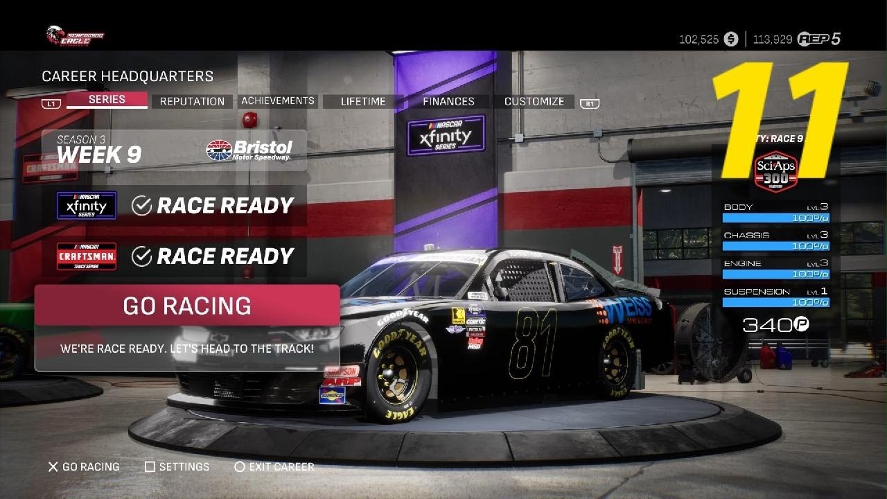 NASCAR 25 career MODE 11 First career Truck series win after a spin and Dale gives us a call