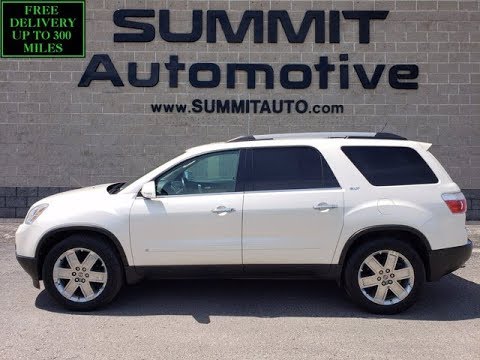 2010 GMC ACADIA SLT2 AWD IN WHITE DIAMOND WALK AROUND REVIEW 10558A SOLD! www.SUMMITAUTO.com