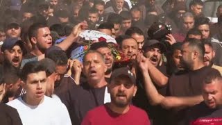 Funeral of 14 Palestinians killed in Israeli raid on West Bank refugee camp