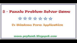 Puzzle Game in C# .net with full Source Code in C# screenshot 2