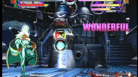 Mvc2 HTH Dizzy (MSP,Santhrax,Matrix,ROW)  vs Azut (Sent,Strider,Doom) 8/12 part 2