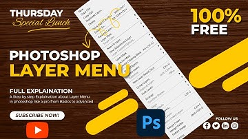 Layer Menu in photoshop Full Tutorial 2023