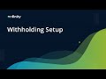06 Master Data Setup | Withholding Setup