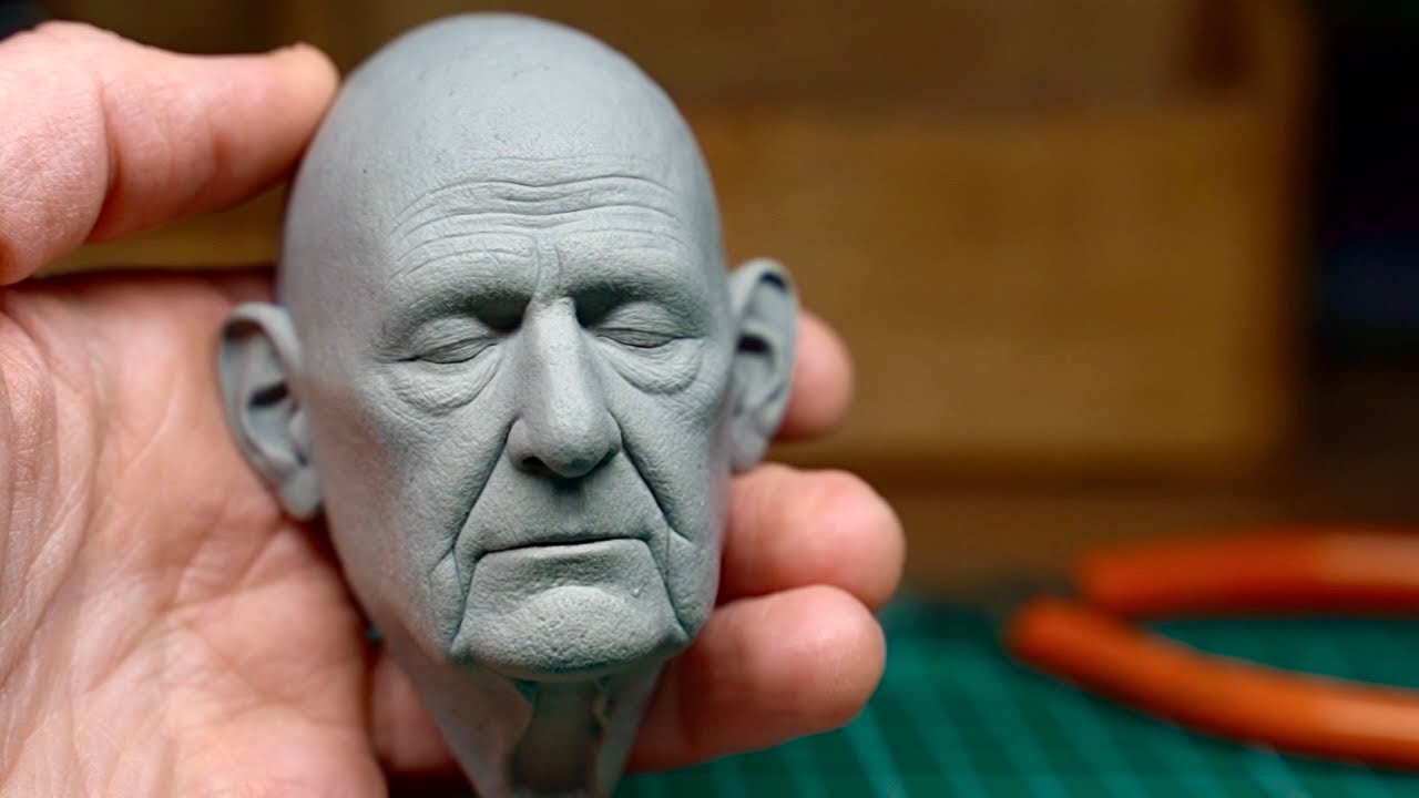 Creating a Realistic Face in Polymer Clay: Sculpting an Old Man