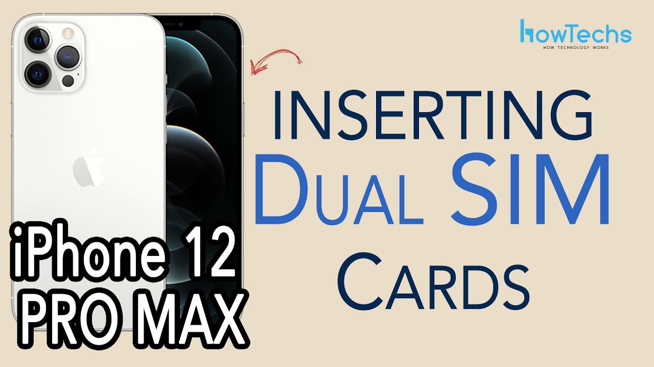 Iphone 12 Pro Max Set Up Dual Sim Cards How To Insert Set Physical Sims Howtechs Youtube