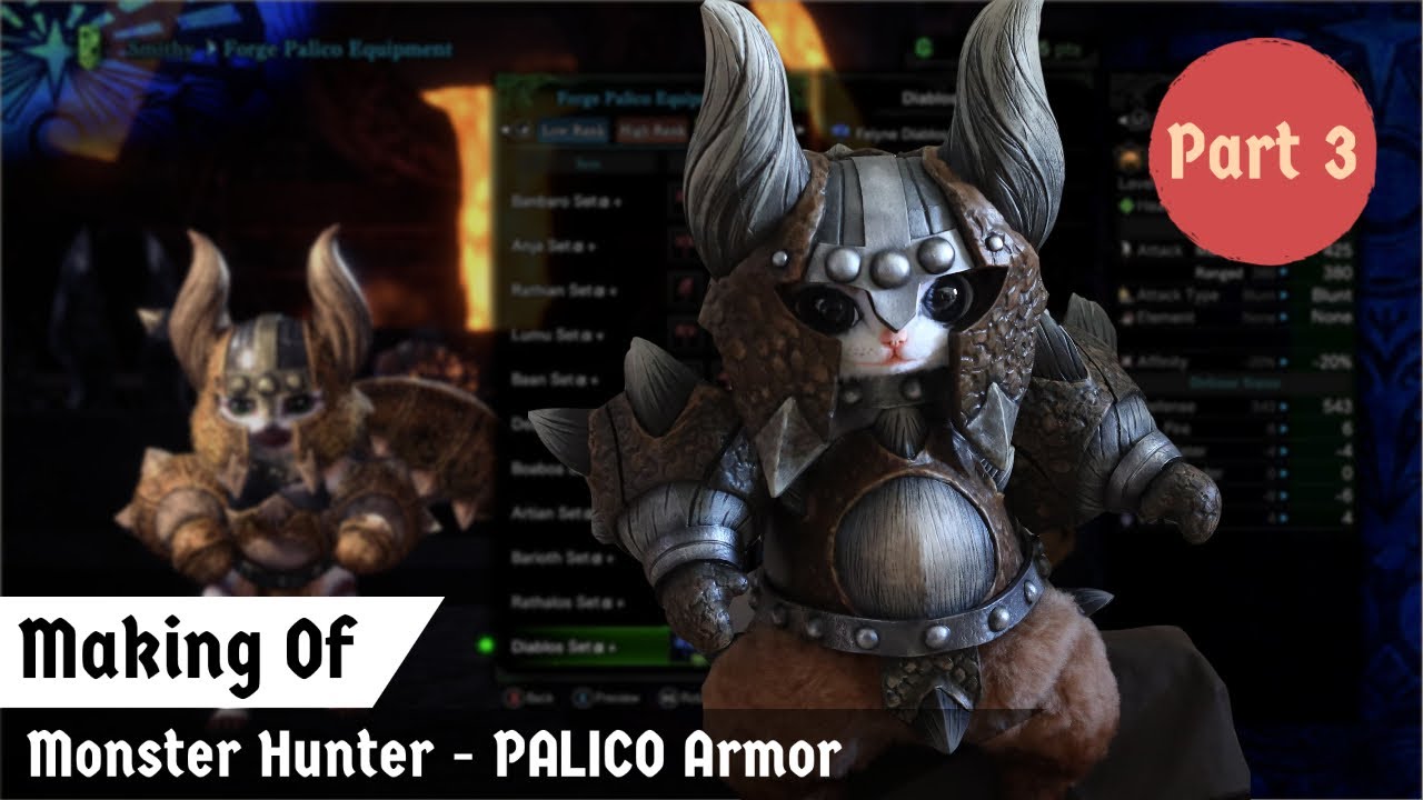 MAKING OF - Palico Diablos Armor IN REAL LIFE (part 3)
