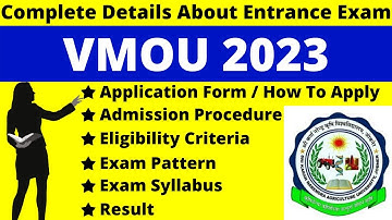 VMOU 2023 Full Details: Notification, Dates, Application, Syllabus, Pattern, Eligibility, Admit Card