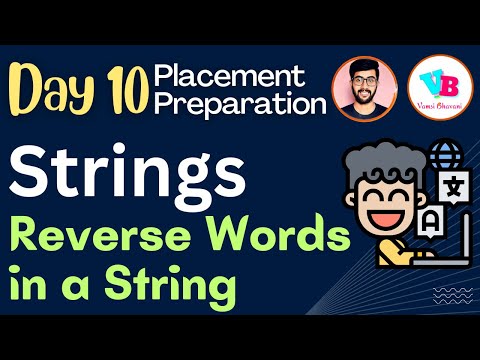 Strings - Reverse Words in a String in telugu | DSA in Telugu | Vamsi Bhavani
