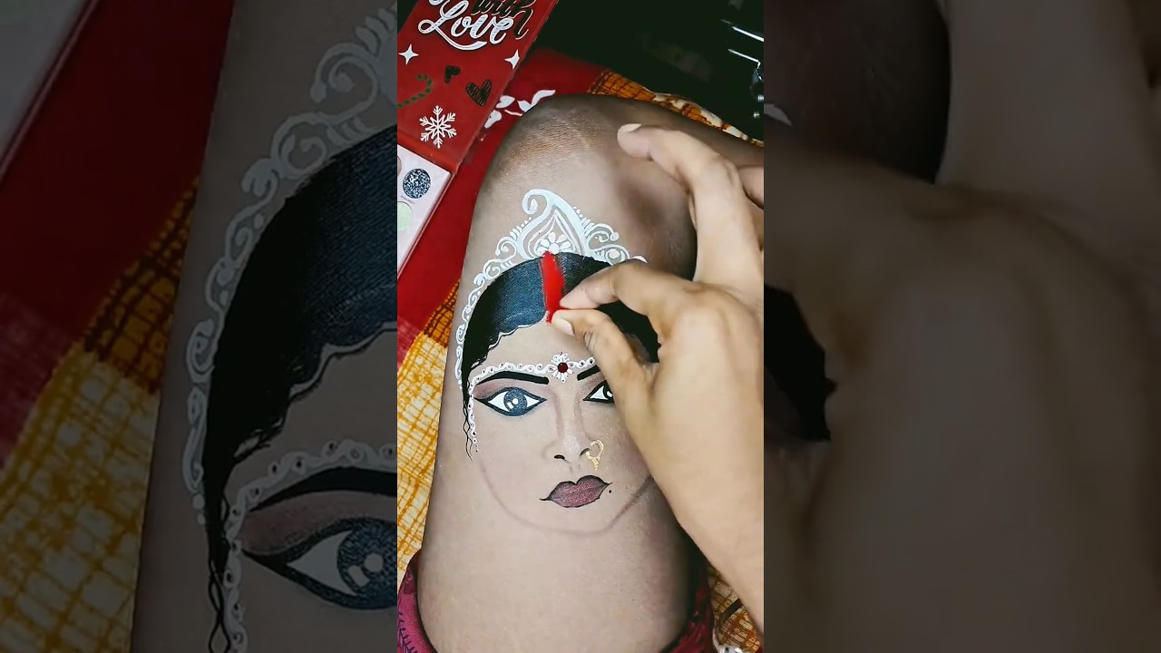 ✨Bride face painting 🩷#shortsfeed #explore #viral #makeup #bride #painting #face #facepainting #like