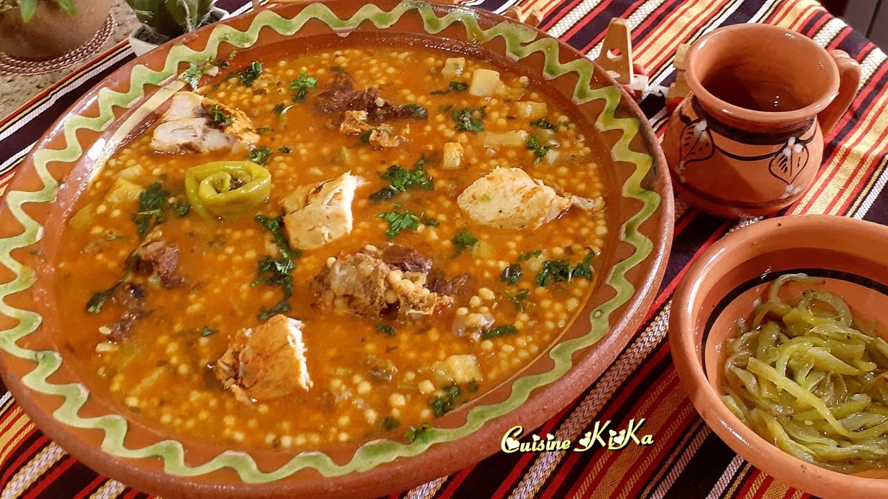 بركوكس حار و سخون من المطبخ القبائلي لأيام الشتاء الباردة و الممطرة  #عيش/مردود/بركوكش#