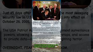 The Day Privacy Died 🕵️ | USA Patriot Act Signed (2001) | #shorts #shortsfeed