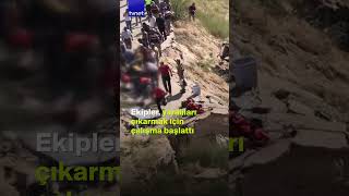 Yolcu Otobüsü Şarampole Devrildi Ölü Ve Yaralılar Var