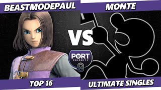 Port Priority 9 - BeastModePaul (Hero) Vs. Monte (Game & Watch) Smash Ultimate - SSBU
