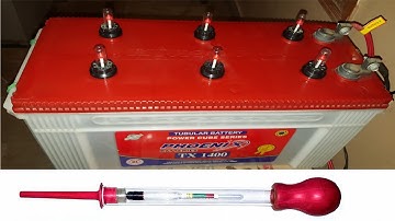 Check Specific Gravity, Cell life, efficiency & charging status of Battery using Hydrometer