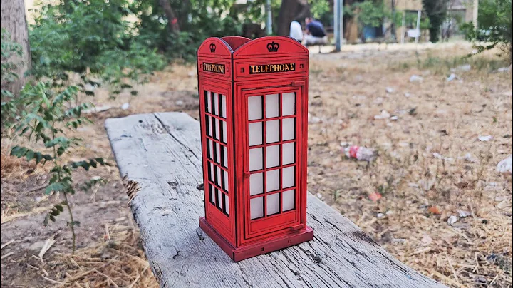 Miniature Laser Cut British Phone Booth – 3D Layered Red Telephone Box Digital Download |#602|