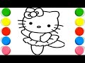 Beautiful Hello Kitty Drawing, Painting & Coloring For Kids and Toddlers_ Child Art#drawing#coloring