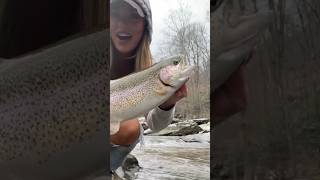 Paradise on Earth 🎣 #fishing #trout #satisfying #howto #nature #girl #catch #fish #wildlife #video