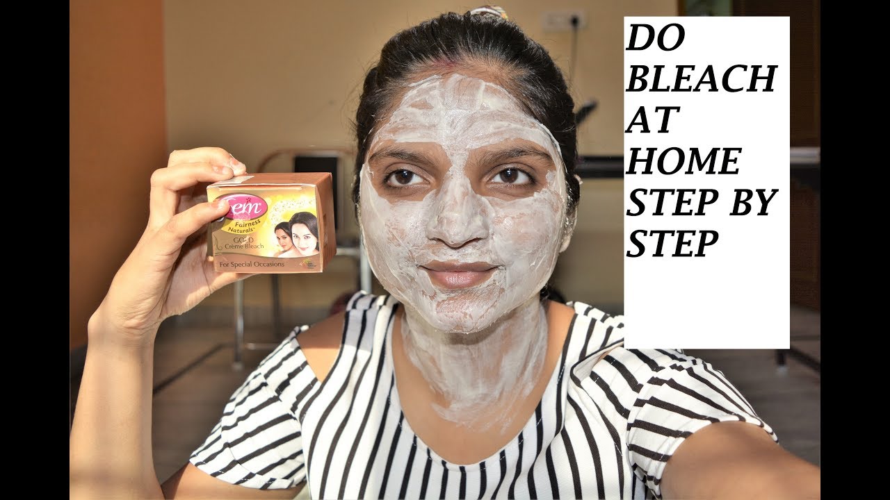 How To Bleach Face At Home L Facial Hair Bleaching Step By Step L