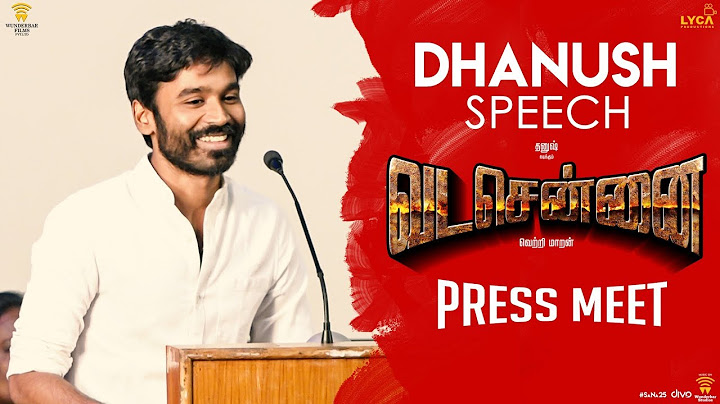 VADACHENNAI - Dhanush Speech at Press Meet | Vetri Maaran | Wunderbar Films
