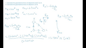 Physics Calculating the Force of Gravity in a Three-Body System