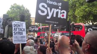 August 28, 2013: Stop the War's Hands off Syria protest in Whitehall