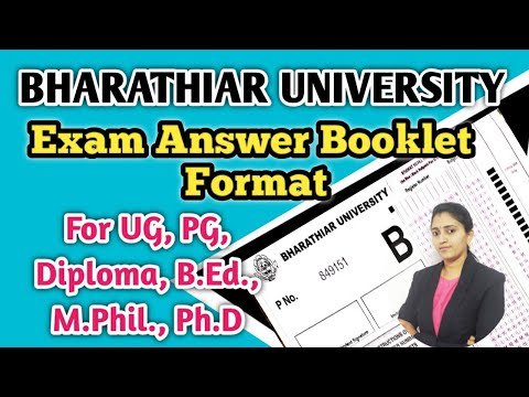 BU Answer Booklet Format - For All UG, PG,B.Ed, M.Phil, Ph.D || Regular,SDE, CPP, CCII