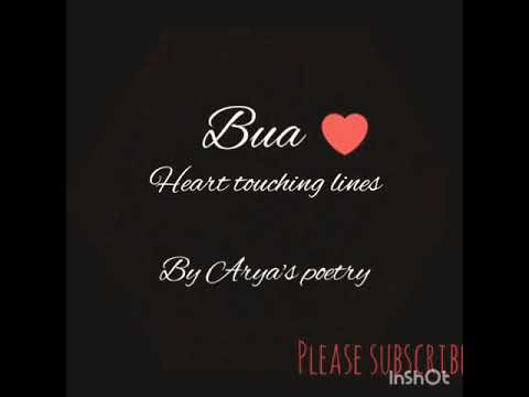 Bua   Heart Touching Lines  Aryas Poetry